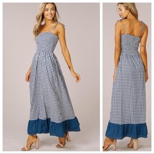 Gingham Maxi Dress